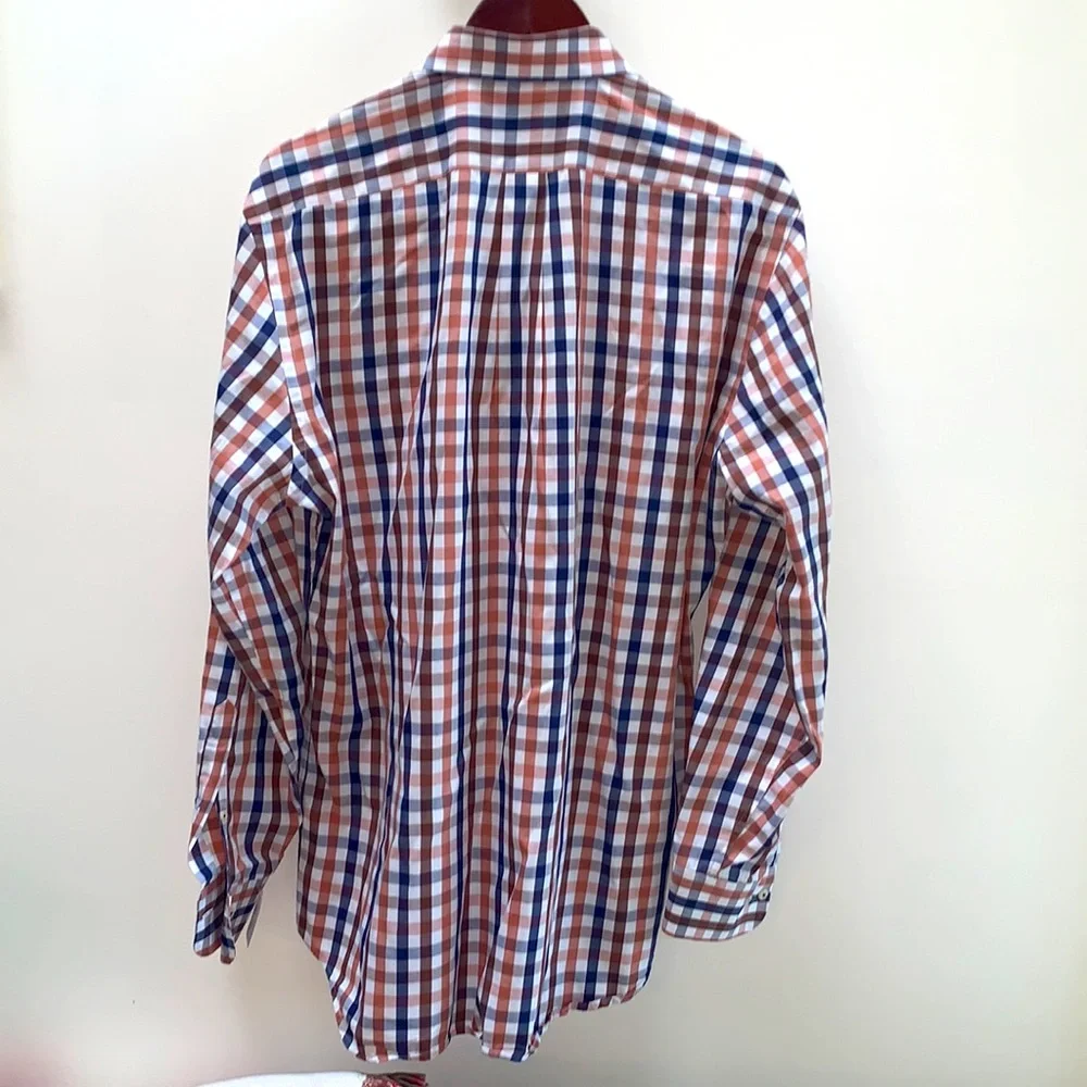 Peter Millar Plaid Check Button Down Mens Size L - Picture 6 of 8